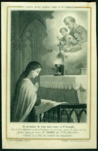 Pious image: Prayer to Joseph (print) 作者 Anonymous Anonymous