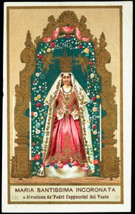 Pious image: “” The Most Holy Virgin crowned””” Chromolithography. 作者 匿名匿名
