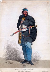 "丹尼斯-达维多夫(Denis Davydov)(1784-1839)的肖像》匿名雕刻 1813年 凹32.7x23厘米 私人收藏 作者 匿名匿名