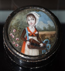 《》《赫迪古迪女孩画像》约 1800 年匿名水彩画 私人收藏 作者 匿名匿名