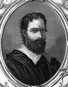 Bartolomeo Ramenghi Bagnacavallo(约1484-1542)的肖像，意大利画家。1859年的雕刻作品，由Armengaud的 "欧洲画廊-意大利"。私人收藏。 作者 匿名匿名