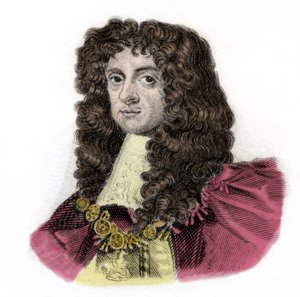 查理二世（1630-1685）英国国王的肖像 19世纪的雕版画。米兰人 作者 匿名匿名