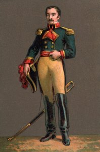 弗朗西斯科-索拉诺-洛佩斯（1827-1870）的肖像，巴拉圭独裁者。铬平版印刷 私人收藏 作者 匿名匿名