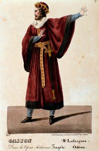 朱塞佩-威尔第歌剧《西西里晚祷》（I vespri siciliani）中由拉法格演绎的加斯顿画像 作者 匿名匿名