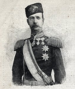 希腊国王乔治一世（1845-1913）的肖像。雕刻在 "Le Peute Parisien "上 作者 匿名匿名