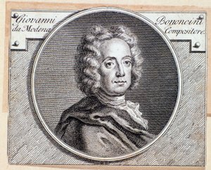 Portrait of Italian baroque composer and cellist Giovanni Battista Bononcini (Engraving. 18th century) 作者 匿名匿名
