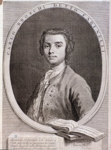 意大利阉人Carlo Broschi的肖像，称为Farinelli (版画。1735) 作者 匿名匿名