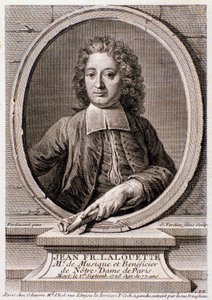 Jean Francois Lalouette (1651-1728)英国作曲家和导演的肖像 雕刻。18世纪。米兰私人收藏 作者 匿名匿名