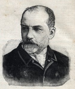Leon Bonnat (1833-1922)的肖像，法国画家，当时是法国艺术家协会的主席。雕刻在 "Le Peute Parisien "上。 作者 匿名匿名