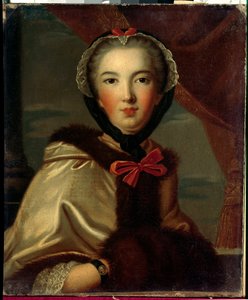 Louise Henriette de Bourbon Conti, Mademoiselle de Conti, Duchess of Orleans (1752-1759) 18世纪的匿名绘画。Dim.0.7x0.6米 凡尔赛宫，城堡博物馆。 作者 匿名匿名