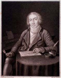 Nicolas Marie Dalayrac (1753-1809)英国作曲家的肖像 雕刻。19世纪。私人收藏 作者 匿名匿名