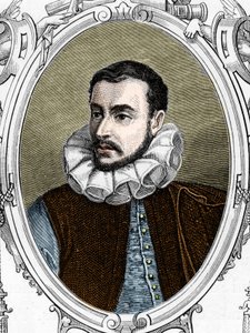 保罗-卡利亚里的肖像说保罗-维罗内塞（1528-1588）意大利画家。1859年雕刻在 "欧洲的画廊-意大利"，由armengaud创作。私人收藏。 作者 匿名匿名