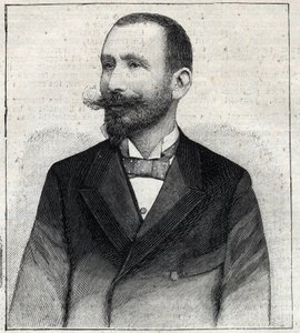 皮埃尔-萨尔斯(1854-1921)的肖像，法国作家。雕刻在 "Le Petro Parisien "中。 作者 匿名匿名
