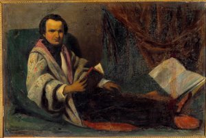 维克多雨果的肖像（1802-1885）匿名绘画。 19 世纪。 太阳 0,66x0,98 m 作者 匿名匿名