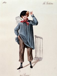 街头小贩的肖像I，来自普契尼的《波西米亚人》（1892-1895）。 作者 匿名匿名