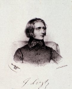 Portrait of hungarian composer Franz Liszt (1811-1886) Engraving. 19th century. Milanese private collection 作者 匿名匿名
