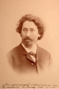 艺术家伊利亚-叶菲莫维奇-列宾（Ilya Iefimovitch Repine）（1844-1930 年）的肖像。Albumin 照片 作者 匿名匿名