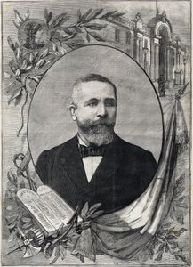 1899年2月18日当选的法国新总统埃米尔-卢贝（1838-1929）的画像。雕版印刷。载于 "小巴黎人 "杂志 作者 匿名匿名
