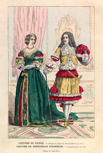 路易十四（1638-1715）统治时期的王子服装和伴娘服装 - 私人收藏 作者 匿名匿名