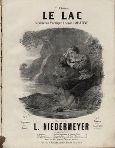 乐谱 "Le Lac" Meditation Poetique De Alphonse de Lamartine, Musique De Abraham, Louis Niedermeyer私人收藏。 作者 匿名匿名