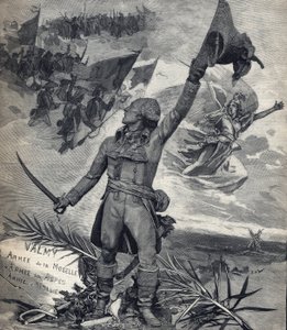 弗朗索瓦-克里斯托夫-凯勒曼将军（1735-1820）的雕像，法国将军，瓦尔米战役（1792年9月20日）的冠军。"国家万岁!".雕刻在1892年9月14日的 "Le petit parisien "上。私人收藏 作者 匿名匿名