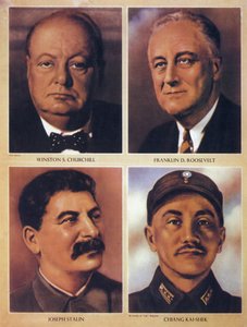 The Allied leaders of World War II - Winston Churchill, Franklin Delano Roosevelt, Joseph Stalin and Chiang Kai Shek - 1943 作者 匿名匿名