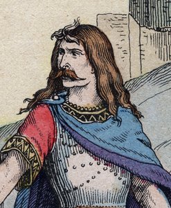 高卢人首领Vercingetorix（公元前72-46年）--雕刻品 作者 匿名匿名