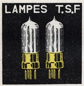 T.S.F.：灯 T.S.F. 1925年的匿名插图。私人收藏。 作者 匿名匿名