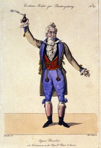 The bass Giuseppe Frezzolini (1789-1861) interpreting Doctor Dulcamara in the opera “L