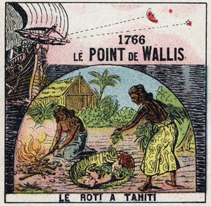时间：塞缪尔-瓦利斯（1728-1795）在1766年的点，允许知道它所在的点的经度相对于星星和月亮之间的距离。1925年的匿名插图。私人收藏。 作者 匿名匿名