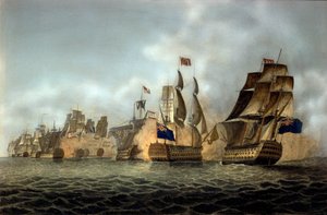 1797年2月14日圣文森特角之战的景象 1798年的雕刻品 作者 匿名匿名