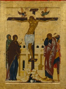 耶稣受难日，1497年 作者 匿名俄罗斯圣像画家