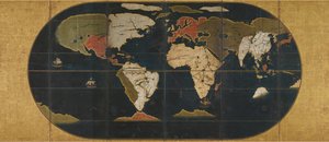 世界地图，16世纪。 作者 匿名大师。