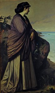 在海边的现代伊菲基尼亚，1875年 作者 安塞姆·费尔巴哈