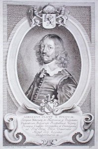 Adriaen Klant van Stedum (1599-1665)，摘自 "Portraits des Hommes Illustres"，由Cornelis Galle刻制，1706年出版（雕刻）。