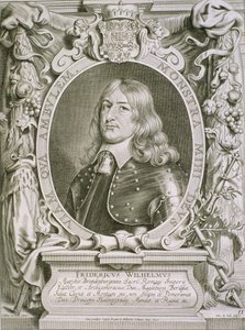 弗雷德里克威廉（1620-88）勃兰登堡选民，来自杰出人物肖像，由Petrus de Iode雕刻，1706年出版