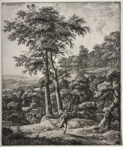 六幅大型直立式风景画，画中的场景出自奥维德的《变形记》：阿波罗与达芙妮 作者 安东尼滑铁卢