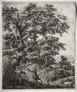 六幅大型直立式风景画，描绘了奥维德《变形记》中的场景：潘和西林克斯 作者 安东尼滑铁卢