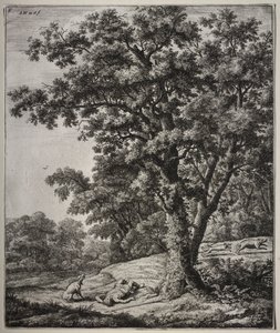 六幅巨大的直立式风景画，描绘了奥维德《变形记》中的场景：阿多尼斯之死 作者 安东尼滑铁卢