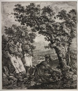 六幅大型直立式风景画，描绘了《旧约圣经》中的场景：托比亚斯和天使