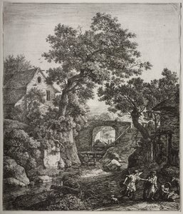 六幅大型直立式风景画，描绘了《旧约》中的场景：西坡拉为儿子行割礼 作者 安东尼滑铁卢