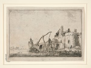 井》，选自一套 12 幅风景蚀刻画 作者 安东尼滑铁卢
