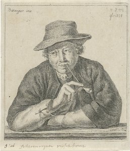 吸烟男子
Schevingsche vischboer（物品上的标题） 作者 安东尼·威廉·亨德里克·诺尔泰尼乌斯·德曼