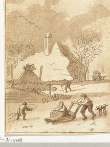 冰上娱乐的冬季景观 作者 安东尼·范登博斯