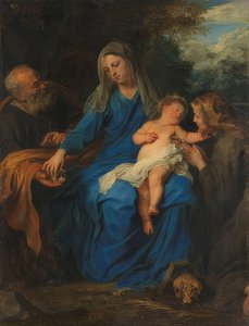 与玛丽亚·马格达莱纳的神圣家族。约于1620年-约1700年 作者 安东尼·范·戴克