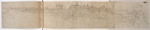 河上汉普顿宫，1544年（钢笔墨水在纸上） 作者 安东尼·范·登·温加德