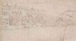 从南华克看到的伦敦全景。伦敦塔，1554年 作者 安东尼·范·登·温加德