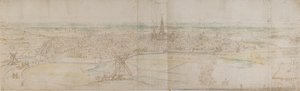 约1545-50年，从西南方向的高处俯瞰海牙市的全景。 作者 安东尼·范·登·温加德