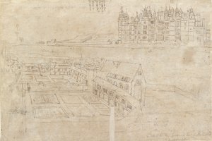 里士满宫和枢密院的河边，约1550年代 作者 安东尼·范·登·温加德