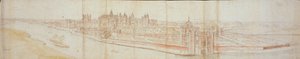 从南面看汉普顿宫，前景是河，1558年 作者 安东尼·范·登·温加德